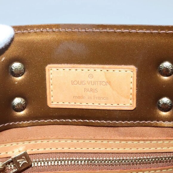 LOUIS VUITTON Monogram Vernis Reade PM Hand Bag Bronze M91146 LV Auth 132465 - Picture 14 of 16